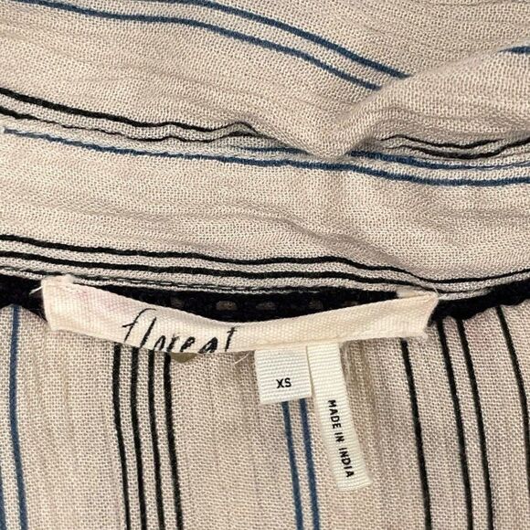 Anthropologie Floreat Norfolk Striped Embroidered Blouse - Picture 4 of 10